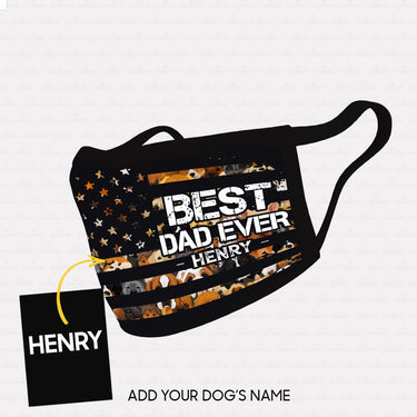 Personalized Dog Gift Idea - American Flag 2 For Dog Lovers - Cloth Mask